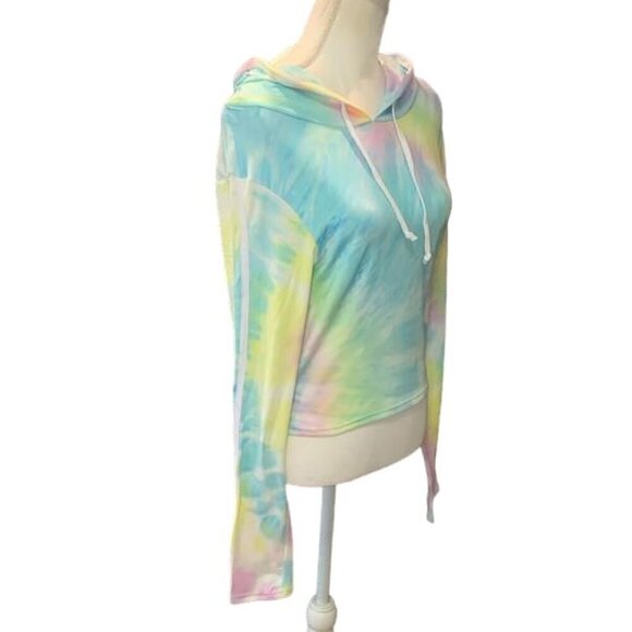 🔥🔥SALE🔥🔥Infinite Performance Crop Tie Dye Pullover Hoodie NWT - Picture 3 of 3